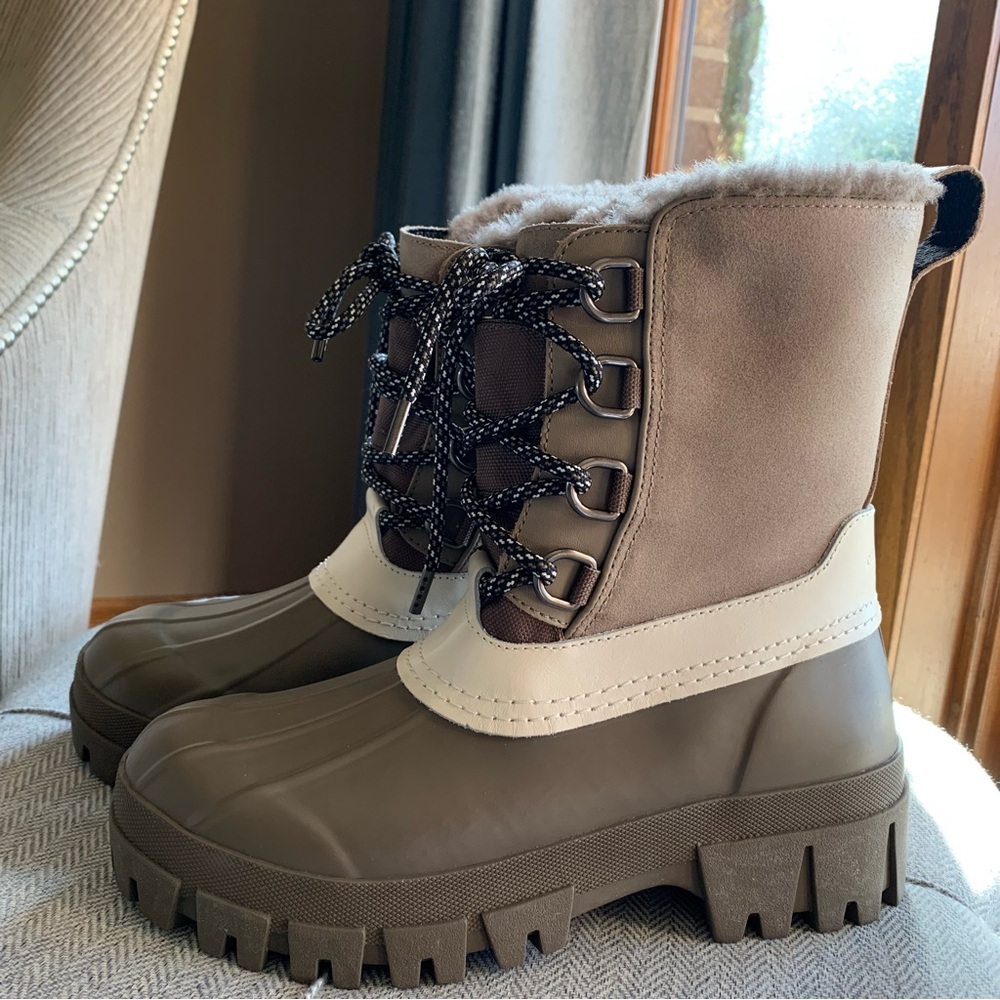 Rag & Bone RB Shearling Winter Rain Snow Boots Size 37 EUR 6.5 US Womens - Picture 7 of 14